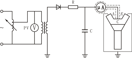 測量泄漏電流接線原理圖