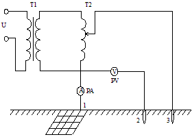 電壓電流法測(cè)接地電阻的試驗(yàn)接線